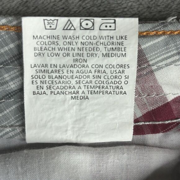 Wrangler Jeans Loose Fit Shorts Mens 36 x 10‎ Red Gray Plaid Casual Outdoor - Picture 8 of 11